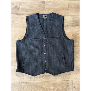 WYOMING TRADERS xxl 100% wool western striped Concealed carry cowboy vest snap